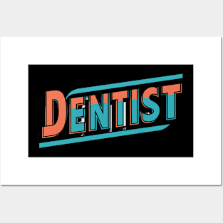 Cool red and blue Dentist Posters and Art